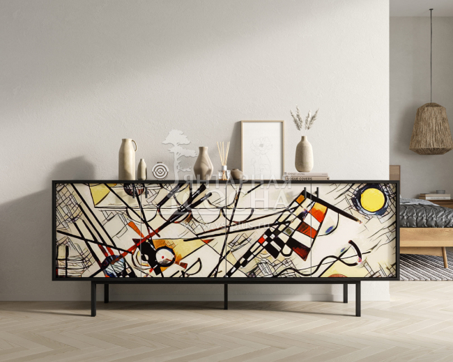 Комод с четыремя дверками "Emerson" by Kandinsky арт EM01/Print_01 Комод с четыремя дверками "Emerson" by Kandinsky арт EM01/Print_01