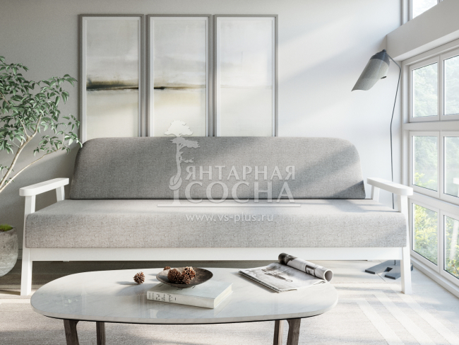 Диван Флори Б Textile Белая Эмаль Grey Диван Флори Б Textile Белая Эмаль Grey