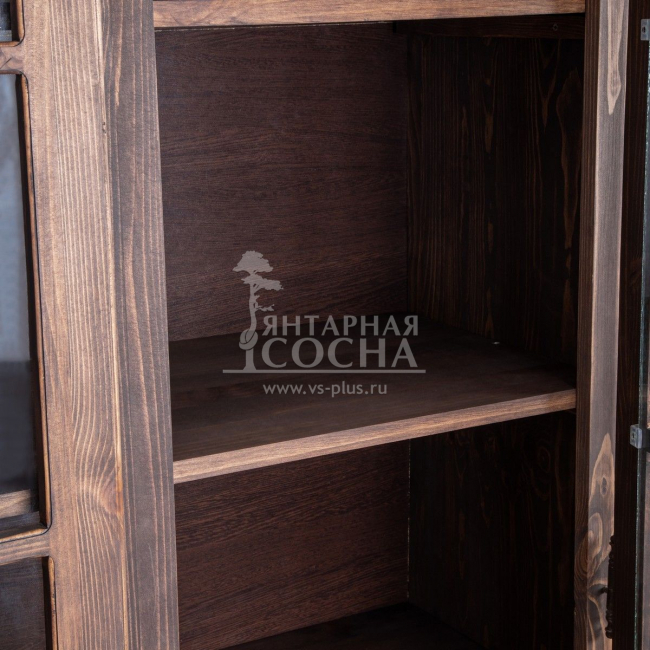 ШКАФ-ВИТРИНА ИЗ СОСНЫ ШАЛЕ 2 (ОРЕХ) ШКАФ-ВИТРИНА ИЗ СОСНЫ ШАЛЕ 2 (ОРЕХ)