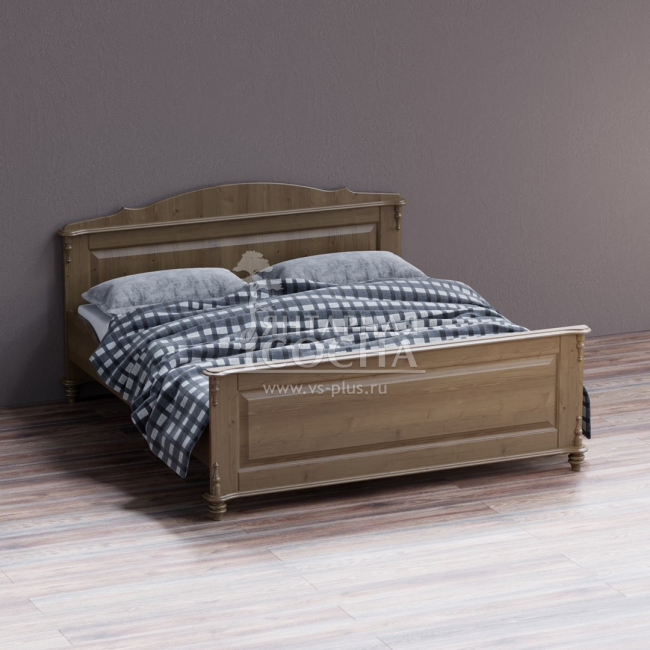 Кровать "Скандия" двойная (1400х2000), высокое изножье Кровать "Скандия" двойная (1400х2000), высокое изножье