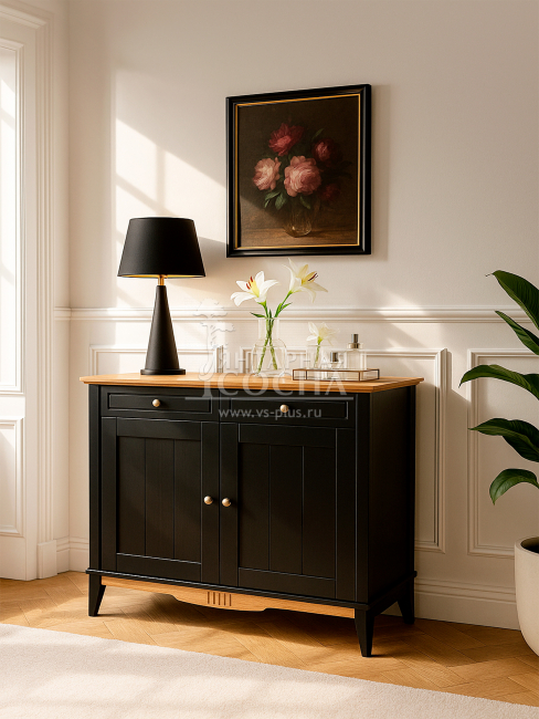 Комод буфета Пенни (Тумба буфета 22) блэк/антик 24 Комод буфета Пенни (Тумба буфета 22) блэк/антик 24