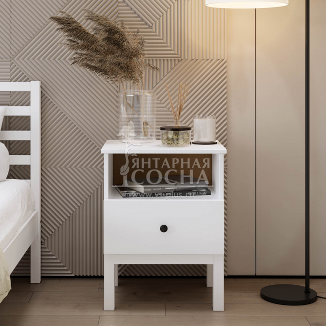 Тумба прикроватная ТИРАНА Белая Тумба прикроватная ТИРАНА Белая