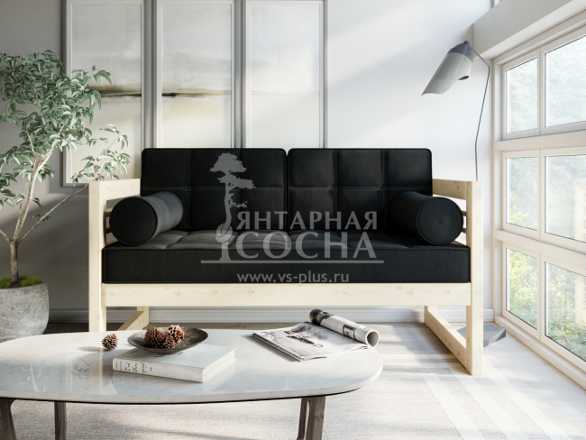 Диван Сега М Velvet Сосна Black Диван Сега М Velvet Сосна Black