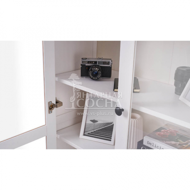 Шкаф для книг КЫМОР Стекло/Стекло 90 Белый Шкаф для книг КЫМОР Стекло/Стекло 90 Белый