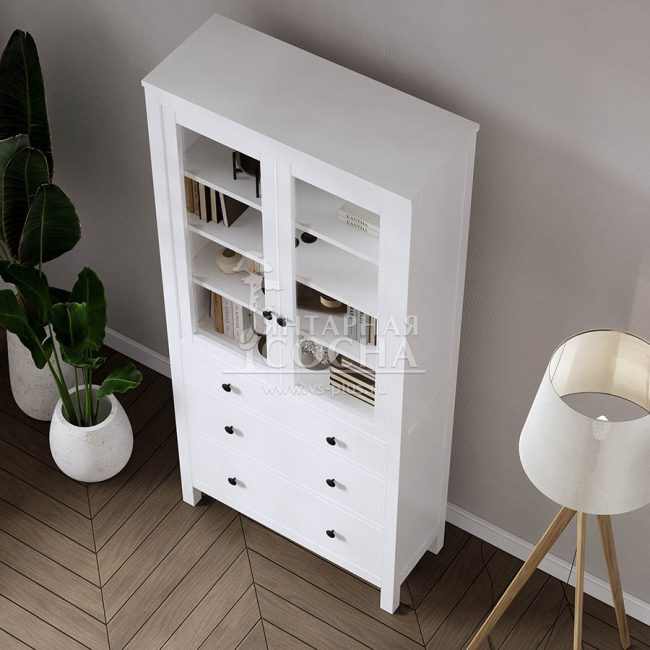 Шкаф для книг КЫМОР 3 ящика 90 Белый Шкаф для книг КЫМОР 3 ящика 90 Белый