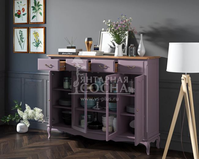 Комод-витрина Leontina Lavanda арт ST9363L Комод-витрина Leontina Lavanda арт ST9363L