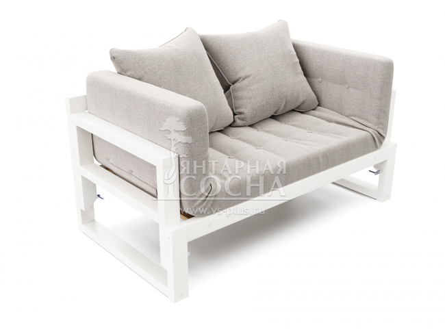 Кушетка Амбер Textile Белая эмаль Grey Кушетка Амбер Textile Белая эмаль Grey