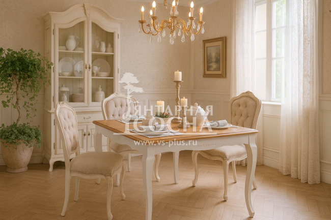 Стол обеденный Ари-Прованс №4 880х880х750 Стол обеденный Ари-Прованс №4 880х880х750