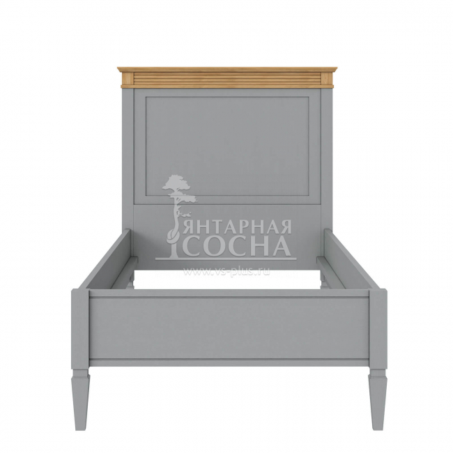 Кровать односпальная Ольса 90 (серый 7042/антик 24) (1.0.3) Кровать односпальная Ольса 90 (серый 7042/антик 24) (1.0.3)