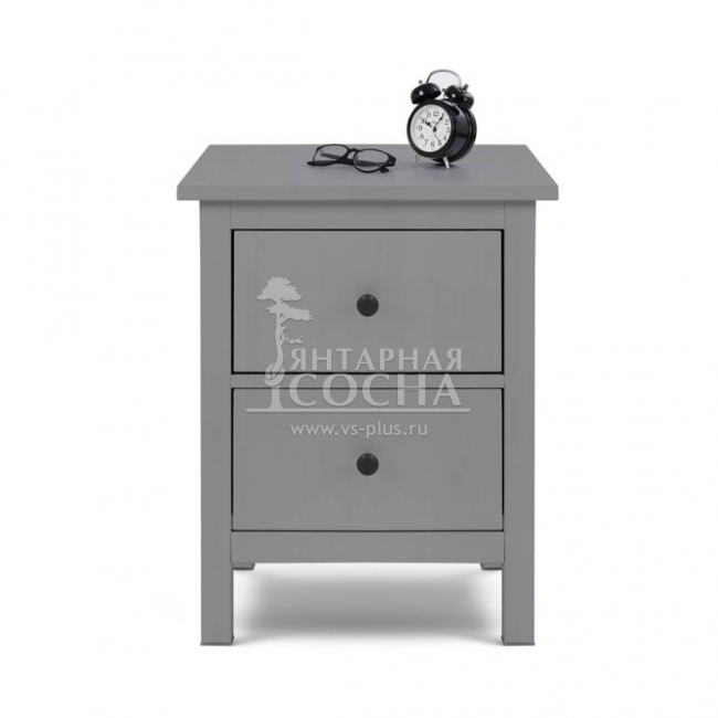 Тумба прикроватная КЫМОР 2 ящика Серая Тумба прикроватная КЫМОР 2 ящика Серая