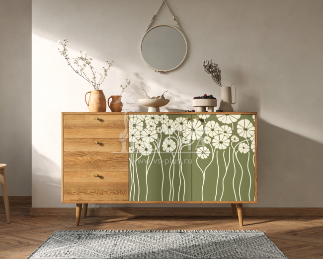 Комод "Berber" с двумя дверками и ящиками арт BB05/Print_53 Комод "Berber" с двумя дверками и ящиками арт BB05/Print_53