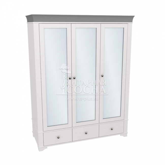 Шкаф 3х дверный Бейли (зеркальные двери) Шкаф 3х дверный Бейли (зеркальные двери)