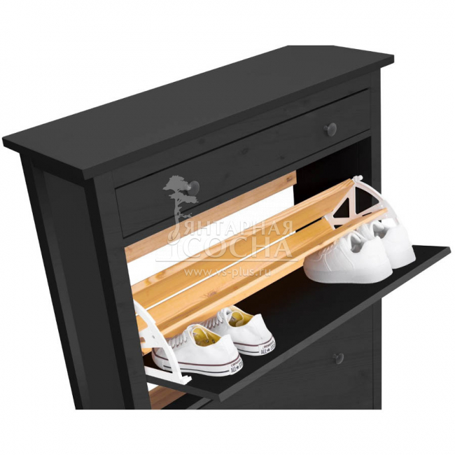 Тумба для обуви КЫМОР 89 Черная Тумба для обуви КЫМОР 89 Черная