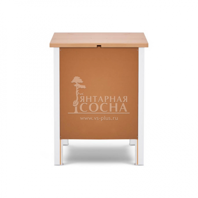 Тумба прикроватная КЫМОР 2 ящика Белая/Светло-коричневая Тумба прикроватная КЫМОР 2 ящика Белая/Светло-коричневая