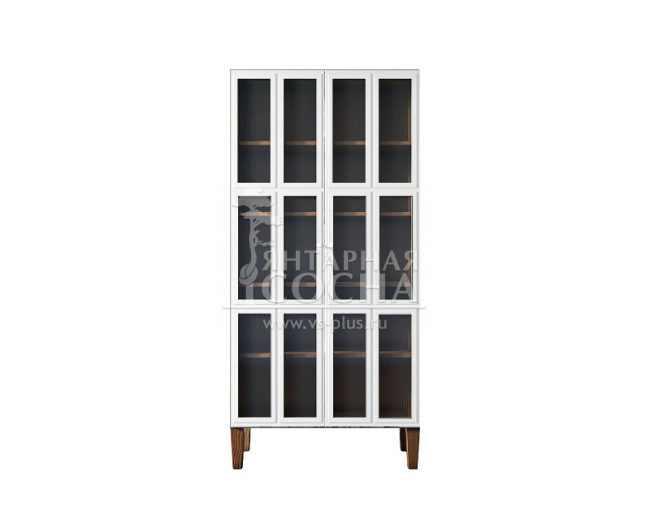 Шкаф двухстворчатый "Andersen" с рифлеными стеклами арт AN12WH Шкаф двухстворчатый "Andersen" с рифлеными стеклами арт AN12WH