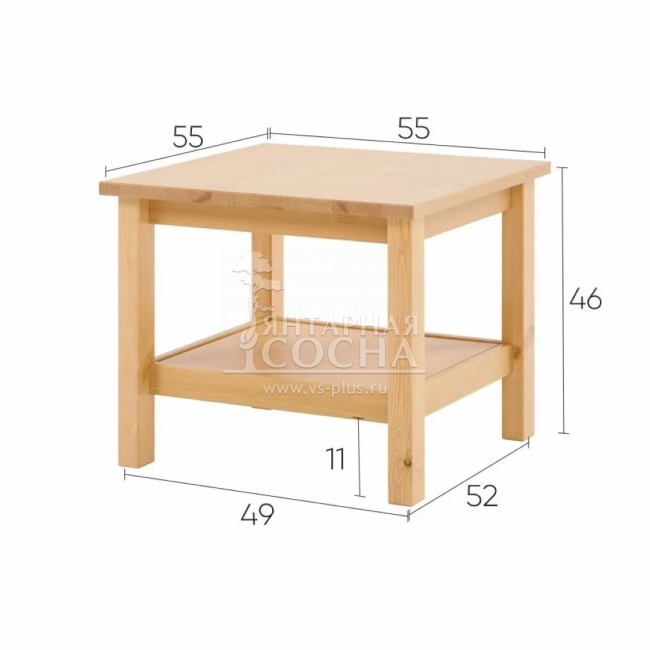 Журнальный стол КЫМОР 55х55 Журнальный стол КЫМОР 55х55