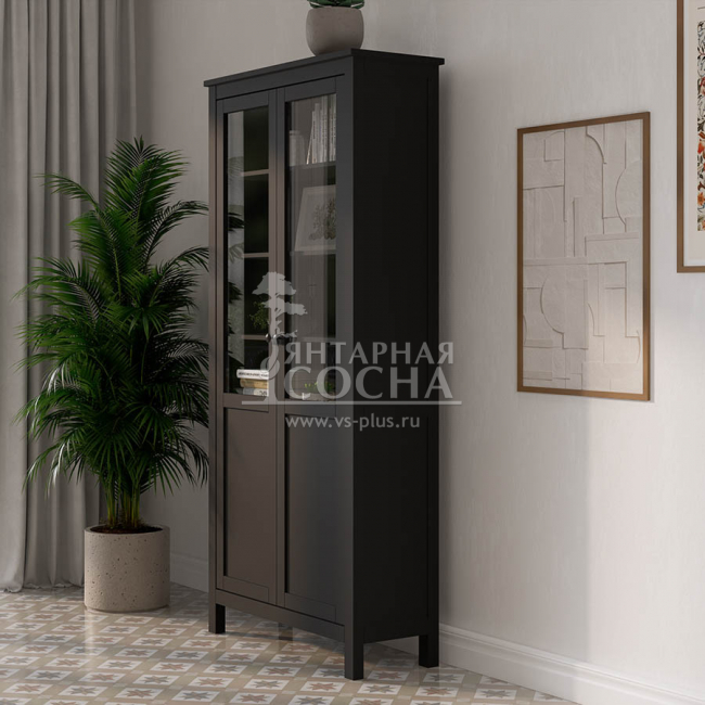Шкаф для книг КЫМОР Стекло/Панель 90 Черный Шкаф для книг КЫМОР Стекло/Панель 90 Черный