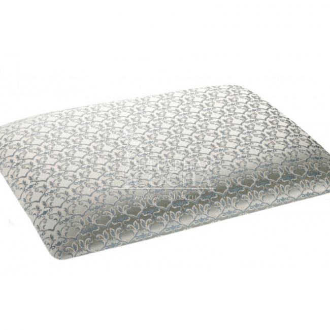 Банкетка "Римская" 350х490 дуб белый/серая патина/жаккард бирюзовый Банкетка "Римская" 350х490 дуб белый/серая патина/жаккард бирюзовый