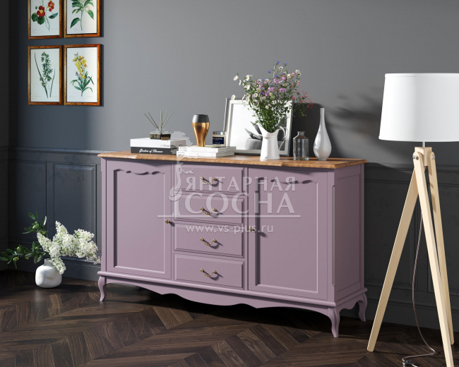 Комод "Leontina lavanda" с дверками и ящиками арт ST9351L Комод "Leontina lavanda" с дверками и ящиками арт ST9351L