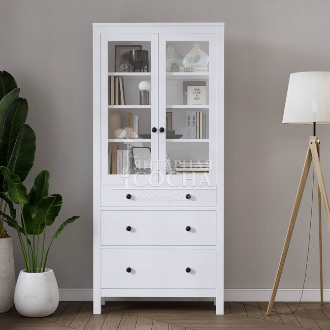 Шкаф для книг КЫМОР 3 ящика 90 Белый Шкаф для книг КЫМОР 3 ящика 90 Белый