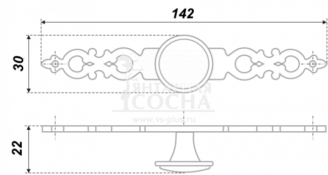 Мебельная ручка RC039AB.5 Мебельная ручка RC039AB.5