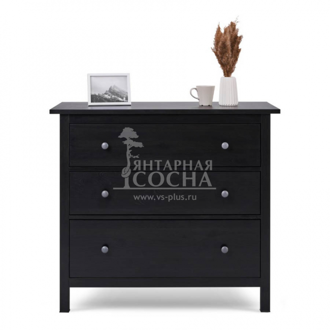 Комод КЫМОР 3 ящика Черный Комод КЫМОР 3 ящика Черный