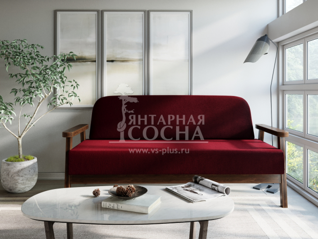 Диван Флори М Velvet Орех Vinous Диван Флори М Velvet Орех Vinous