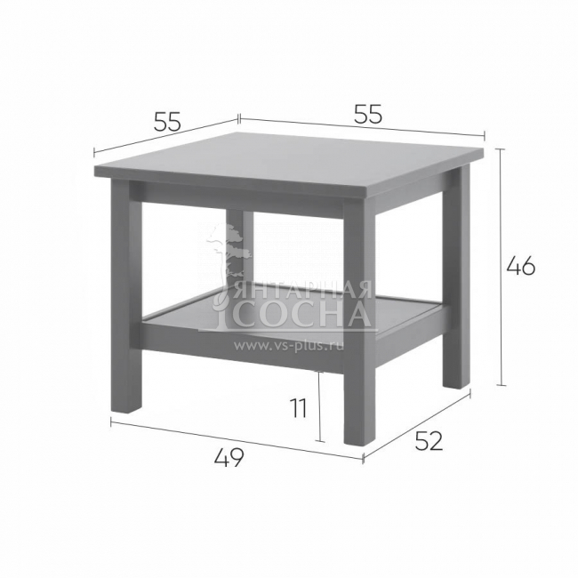 Журнальный стол КЫМОР 55х55 Журнальный стол КЫМОР 55х55