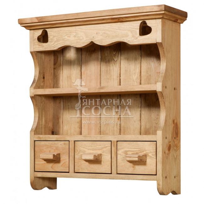 Полка навесная Прованс 3 ящичка KAE4 Полка навесная Прованс 3 ящичка KAE4