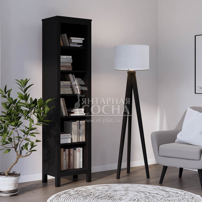 Стеллаж узкий открытый КЫМОР 49 Черный Стеллаж узкий открытый КЫМОР 49 Черный