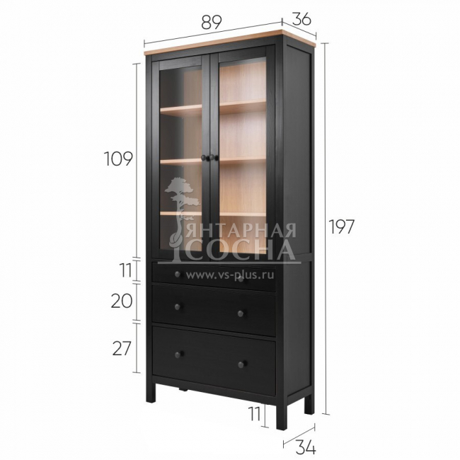 Шкаф для книг КЫМОР 3 ящика 90 Черный/Светло-коричневый Шкаф для книг КЫМОР 3 ящика 90 Черный/Светло-коричневый