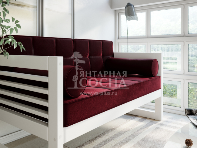 Диван Сега М Velvet Белая эмаль Vinous Диван Сега М Velvet Белая эмаль Vinous