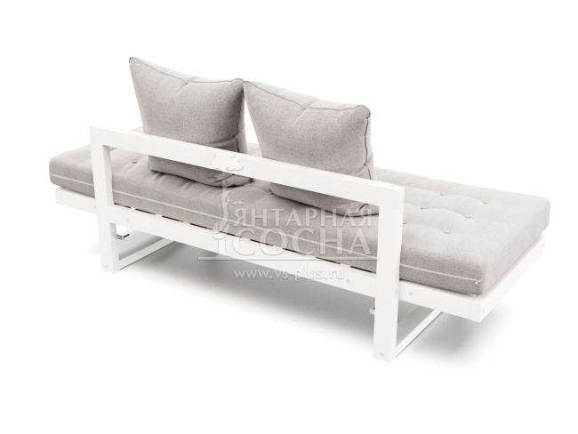 Кушетка Амбер Textile Белая эмаль Grey Кушетка Амбер Textile Белая эмаль Grey