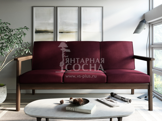 Диван Лориан Б Velvet Орех Berry Диван Лориан Б Velvet Орех Berry