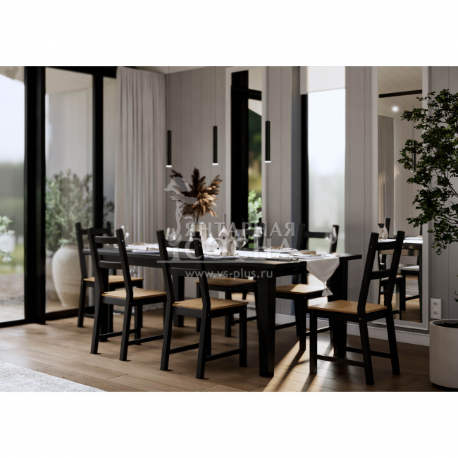 Стул УДОРА Черный/Светло-коричневый Стул УДОРА Черный/Светло-коричневый