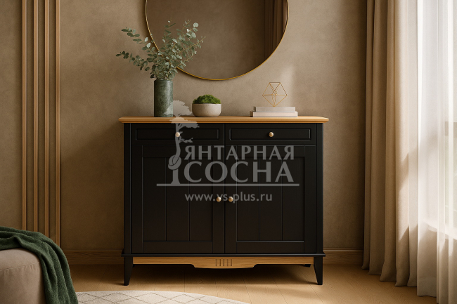 Комод буфета Пенни (Тумба буфета 22) блэк/антик 24 Комод буфета Пенни (Тумба буфета 22) блэк/антик 24