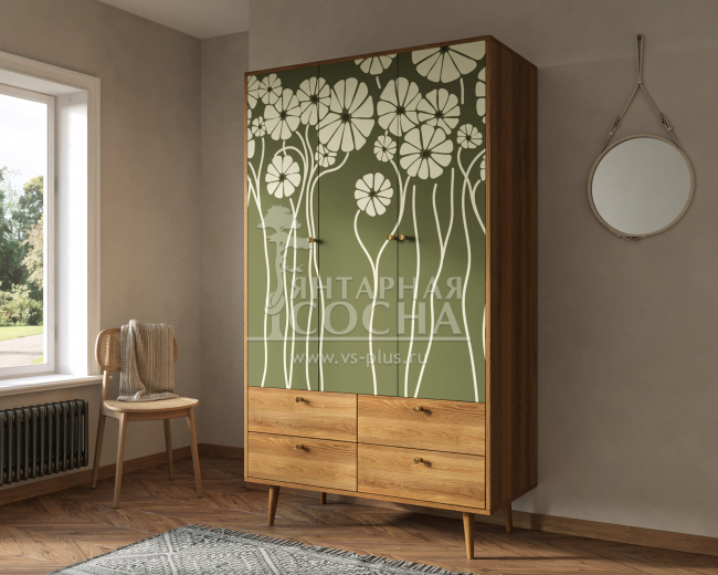 Шкаф трехстворчатый "Berber" принт 53 арт BB02/Print_53 Шкаф трехстворчатый "Berber" принт 53 арт BB02/Print_53