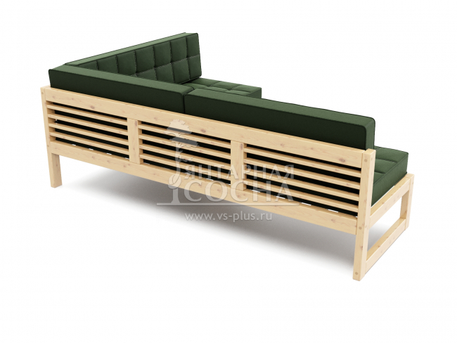 Диван Сега Угловой Velvet Сосна Green Диван Сега Угловой Velvet Сосна Green