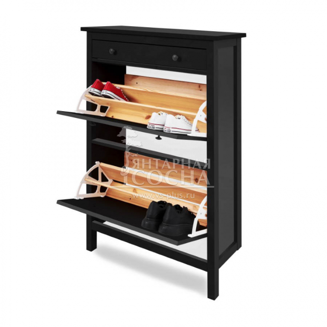 Тумба для обуви КЫМОР 89 Черная Тумба для обуви КЫМОР 89 Черная