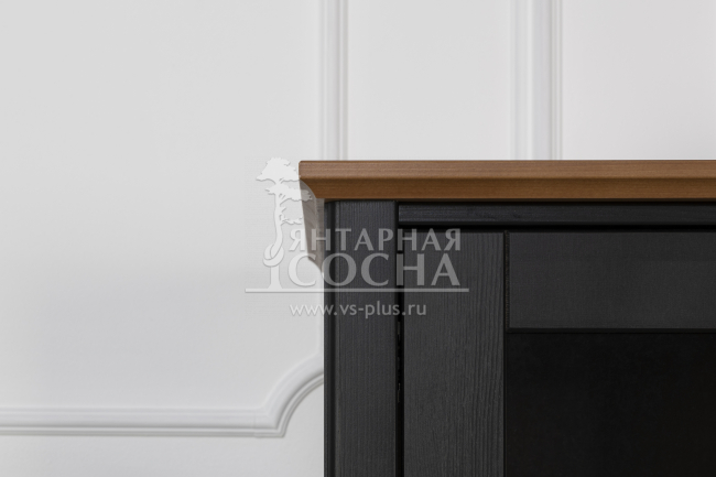 Шкаф для посуды 101 Пенни блэк/антик 24 Шкаф для посуды 101 Пенни блэк/антик 24