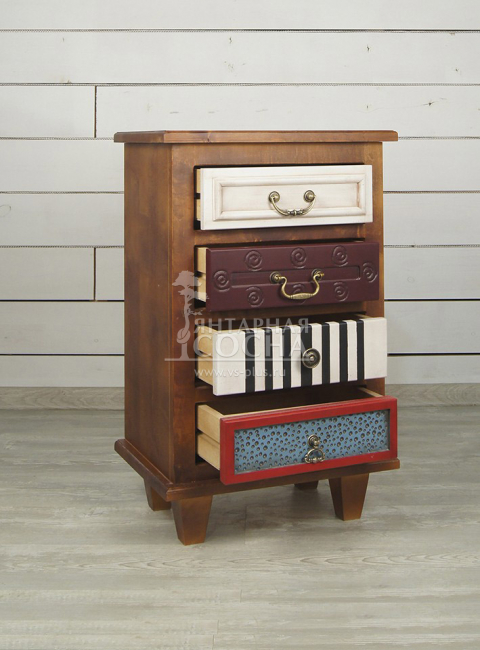 Тумба "Gouache Birch" арт M10529ETG/1, разноцветная Тумба "Gouache Birch" арт M10529ETG/1, разноцветная