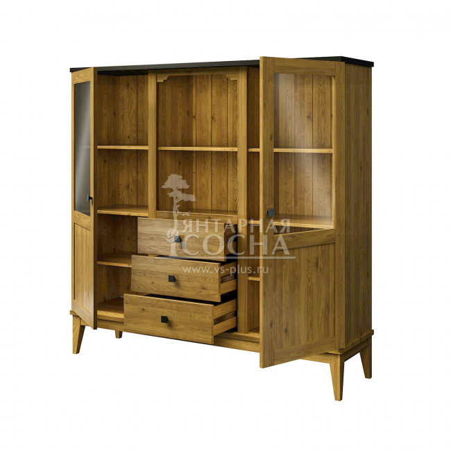 Шкаф для посуды Бон Вояж 203-150 (ФА) антик 24-колониал (3.1.1)  Шкаф для посуды Бон Вояж 203-150 (ФА) антик 24-колониал (3.1.1)