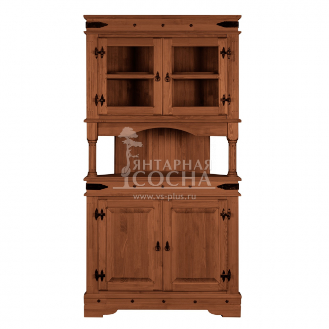Буфет Викинг 02 угловой из массива сосны (орех) Буфет Викинг 02 угловой из массива сосны (орех)
