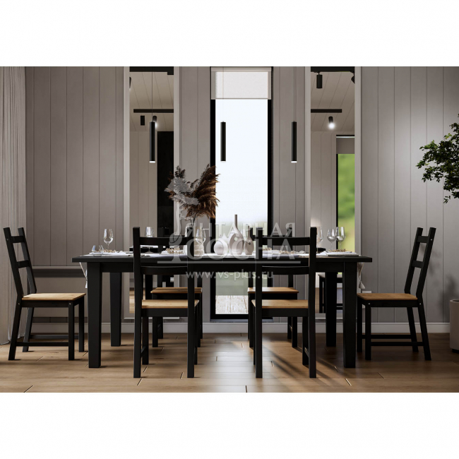 Стул УДОРА Черный/Светло-коричневый Стул УДОРА Черный/Светло-коричневый