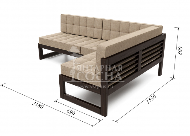 Диван Сега Угловой Textile Венге Beige Диван Сега Угловой Textile Венге Beige