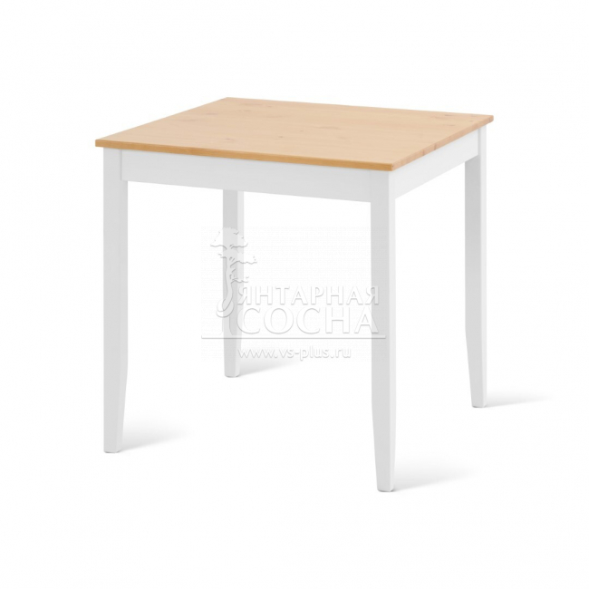 Стол обеденный ЛЫМ 74x74 Белый/Светло-коричневый Стол обеденный ЛЫМ 74x74 Белый/Светло-коричневый