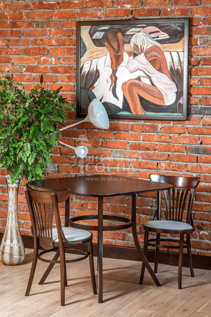 Стол Saturnus квадратный 90х90 см темный орех Стол Saturnus квадратный 90х90 см темный орех