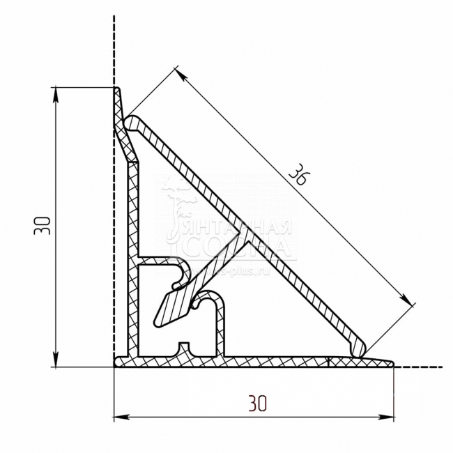 Плинтус алюминиевый гладкий, 3,0м, серебро Плинтус алюминиевый гладкий, 3,0м, серебро