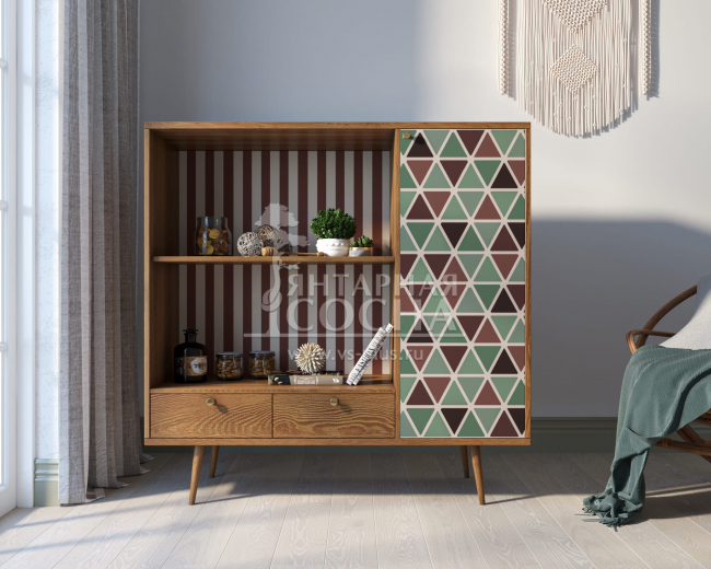 Стеллаж с нишей "Berber" принт 26 арт BB28/Print_26 Стеллаж с нишей "Berber" принт 26 арт BB28/Print_26