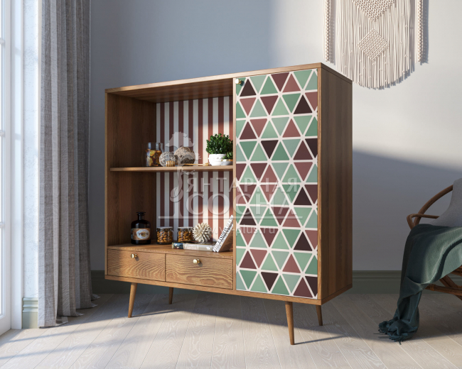 Стеллаж с нишей "Berber" принт 26 арт BB28/Print_26 Стеллаж с нишей "Berber" принт 26 арт BB28/Print_26